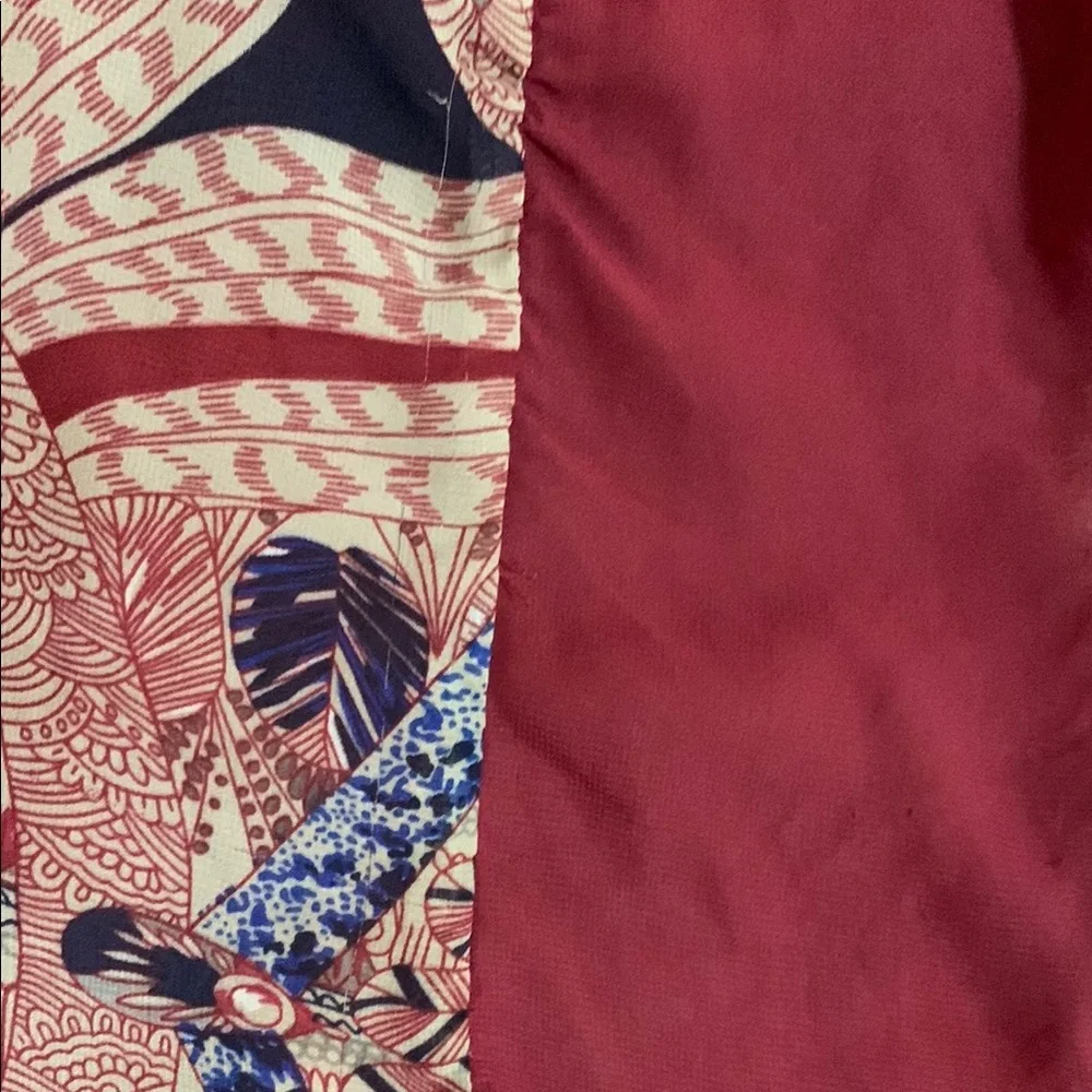 Women's Red Patterned Top - Picture 7 of 12